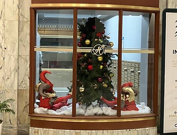 A vintage Halle's Department Store display at the Halle Building